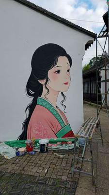 枫桥景区人物画