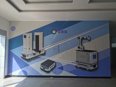 吴中区机器人公司墙绘背景