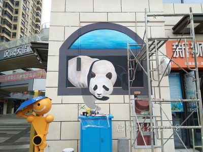 木渎玫瑰天街3d立体画彩绘